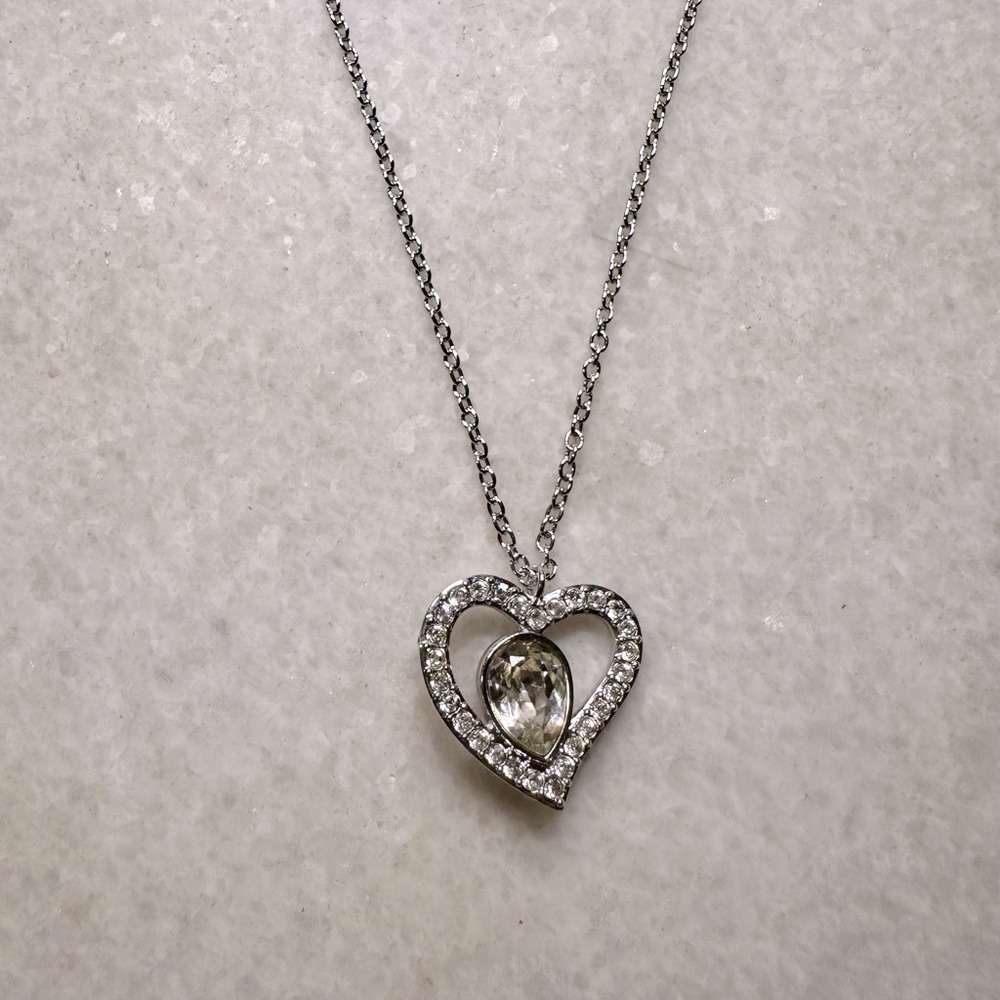 HOLIDAY SALE Swarovski Crystal Heart Pendant Necklace